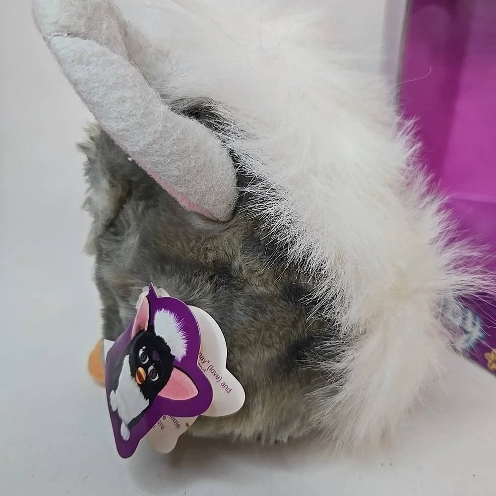 Vintage 1998 Furby Church Mouse G‎ 1 Blotched Gray Brown Fur Tags Rare